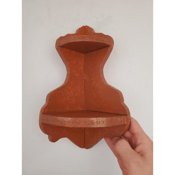 Corner shelf Ornate Knick knack tow tiers Vintage Wood Shelf - Picture 7 of 10